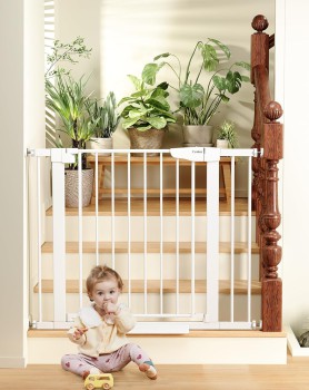 Cumbor Baby Gate for Stairs (29.7-40.6") - Self Closing Pet Gate