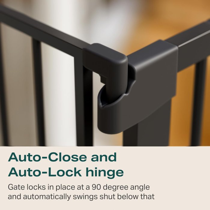 Cumbor Baby Gate for Stairs - Self Closing Pet Gate (image 5)